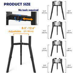 TIDANT bowl stand has angled, non-slip feet for stability.