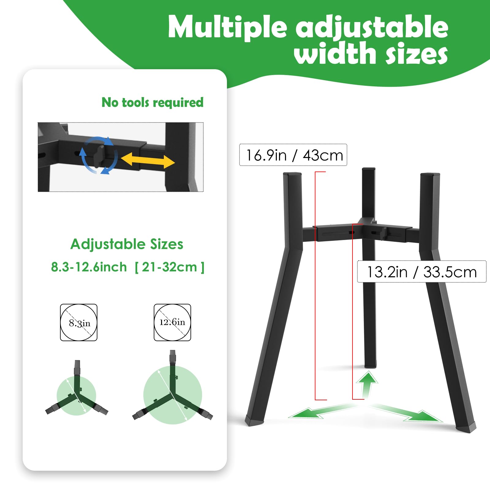 TIDANT stand with angled, non-slip feet prevents spills during meals.