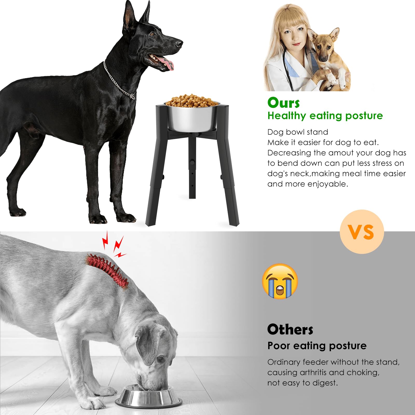 TIDANT stand with stable legs prevents wobble during feeding