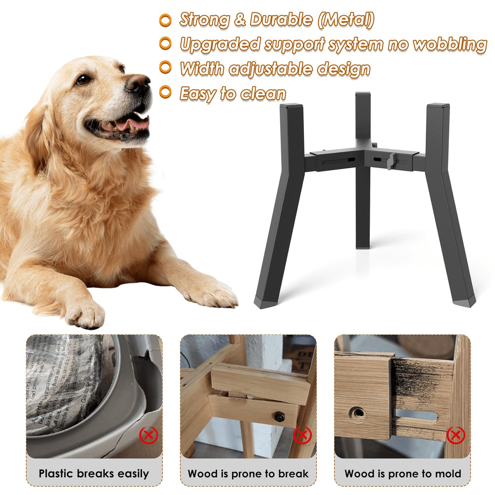 TIDANT large dogs mealtime height promotes comfortable eating postures.