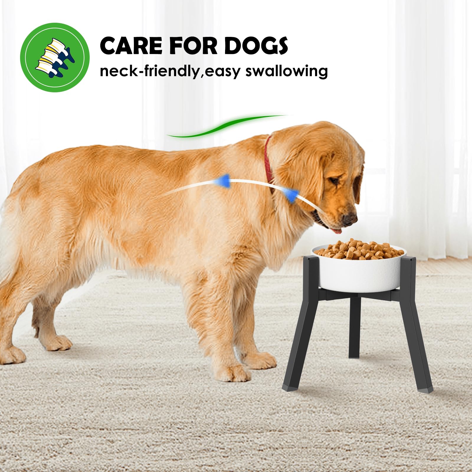 TIDANT raised food and water stand keeps bowls elevated and accessible.