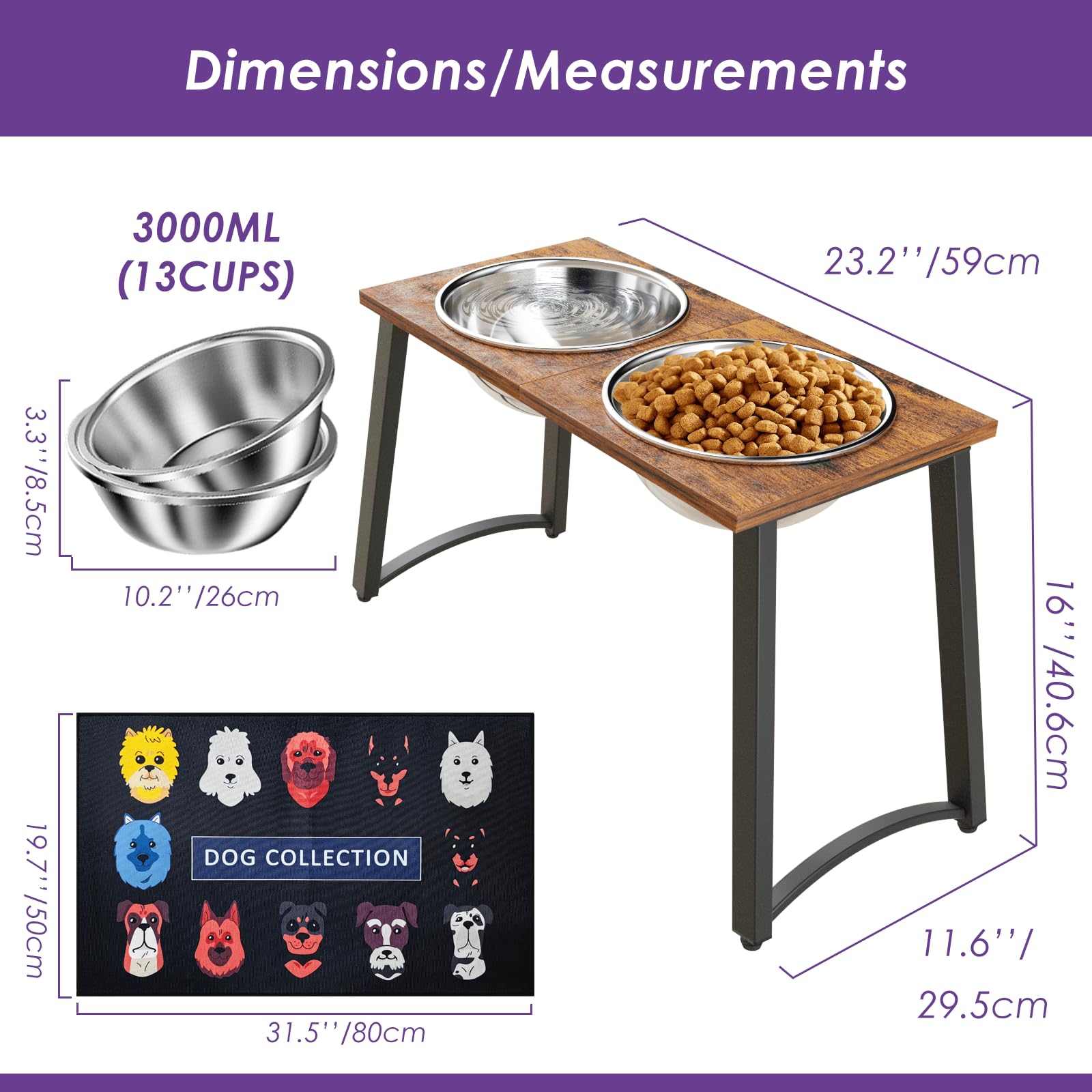 Tidant removable stainless steel bowls are rust-free and easy to clean
