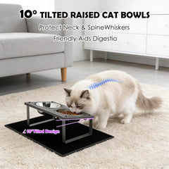 Splash-proof mat catches spills to keep floors clean during meals