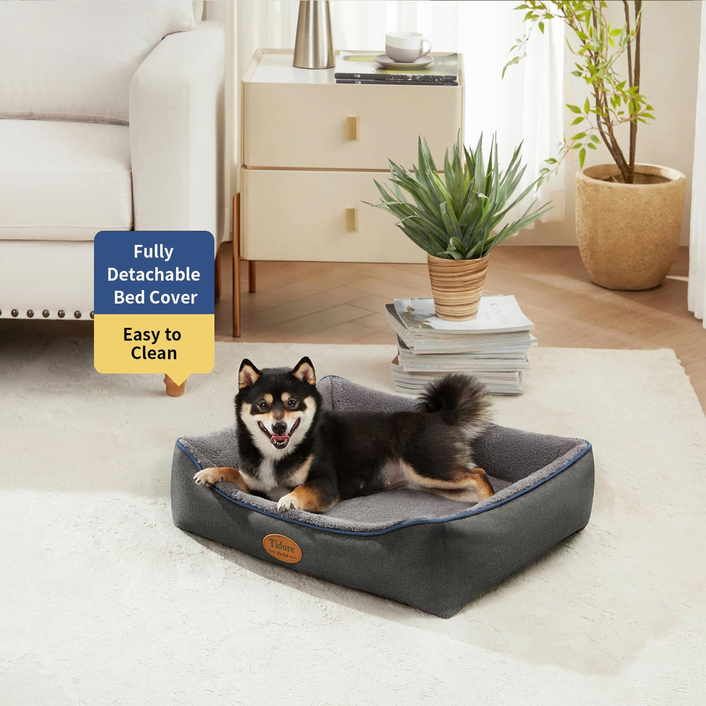 Tidore dog bed features removable washable cover for easy cleaning