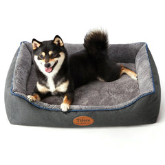 Tidore orthopedic dog bed with egg-crate foam supports joints and relieves pressure points