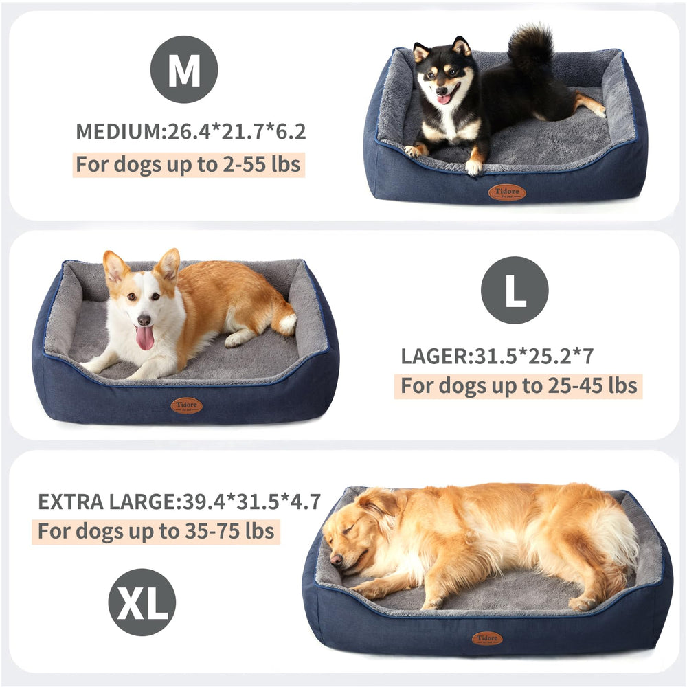 Tidore dog bed waterproof lining helps keep the bed clean and protects foam.