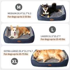 Tidore dog bed waterproof lining helps keep the bed clean and protects foam.