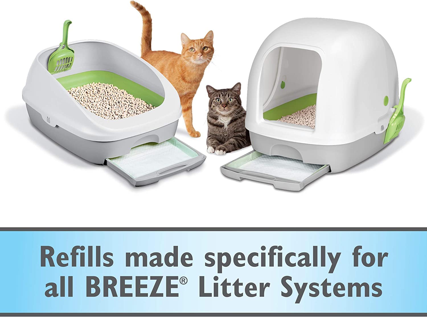 Tidy Cats Breeze disposable pads simplify litter-area cleanup.