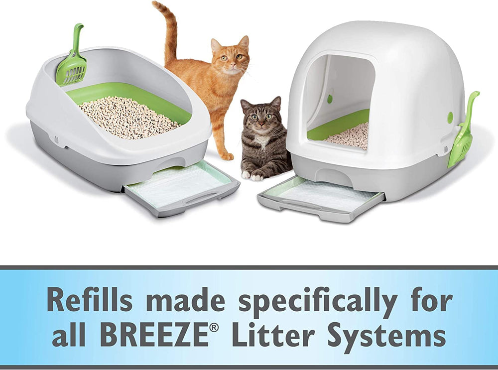 Tidy Cats Breeze disposable pads simplify litter-area cleanup.