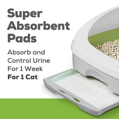 Pad being placed in Breeze drawer for a no-touch change.