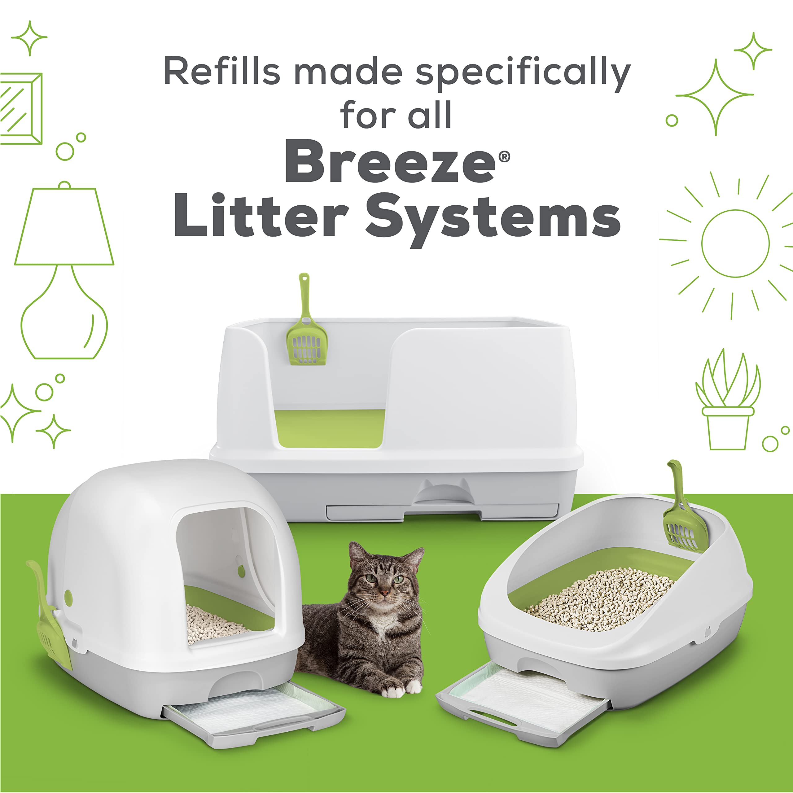 Breeze system in action reducing odors in a multi-cat home.
