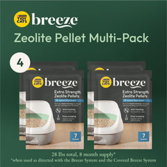 Solid waste sits on top for easy scooping with Purina Tidy Cats Breeze pellets