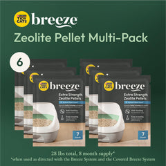 Tidy Cats Breeze pellets keep solid waste on top for quick scooping.