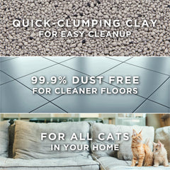 Tidy Cats Free and Clean clumping formula closeup showing strong clumps