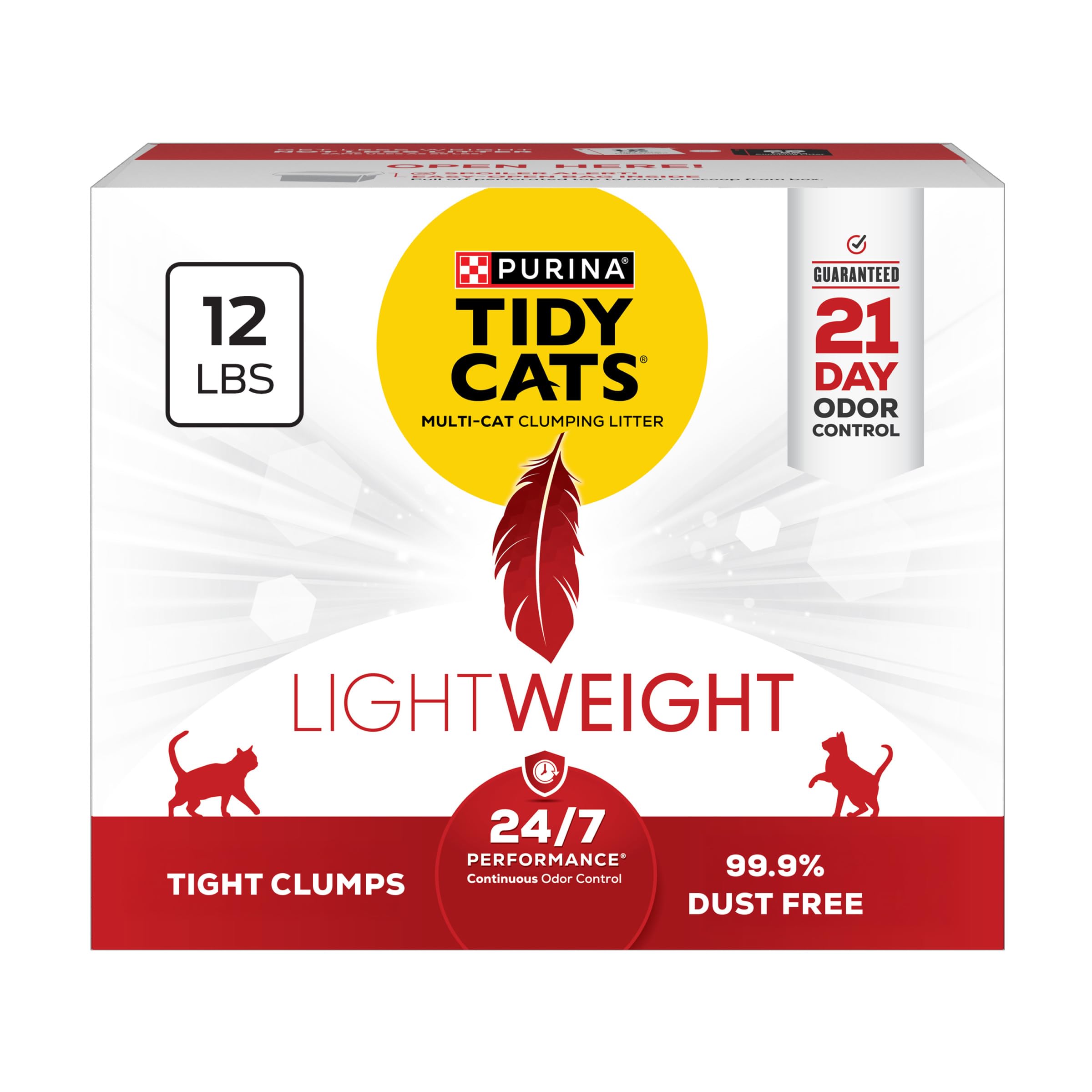Purina Tidy Cats lightweight bag shows easy-pour design for quick litter changes.