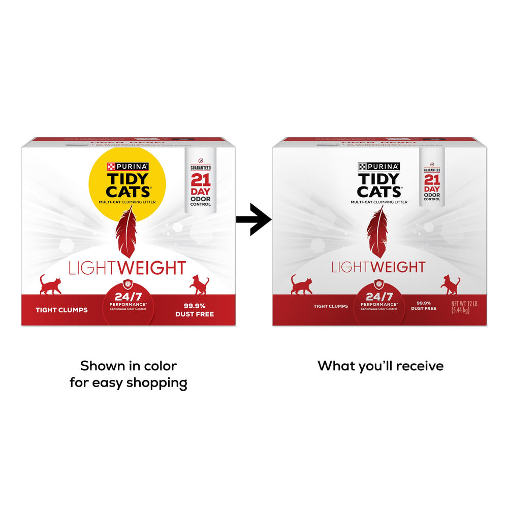 Purina Tidy Cats lightweight clumping formation highlights strong clumps for fast scooping.