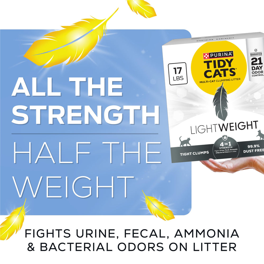 Tidy Cats LightWeight 4-In-1 Strength-easy-carry-litter designed for lighter handling.