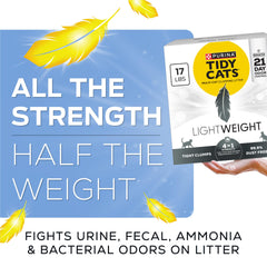 Tidy Cats LightWeight 4-In-1 Strength-easy-carry-litter designed for lighter handling.
