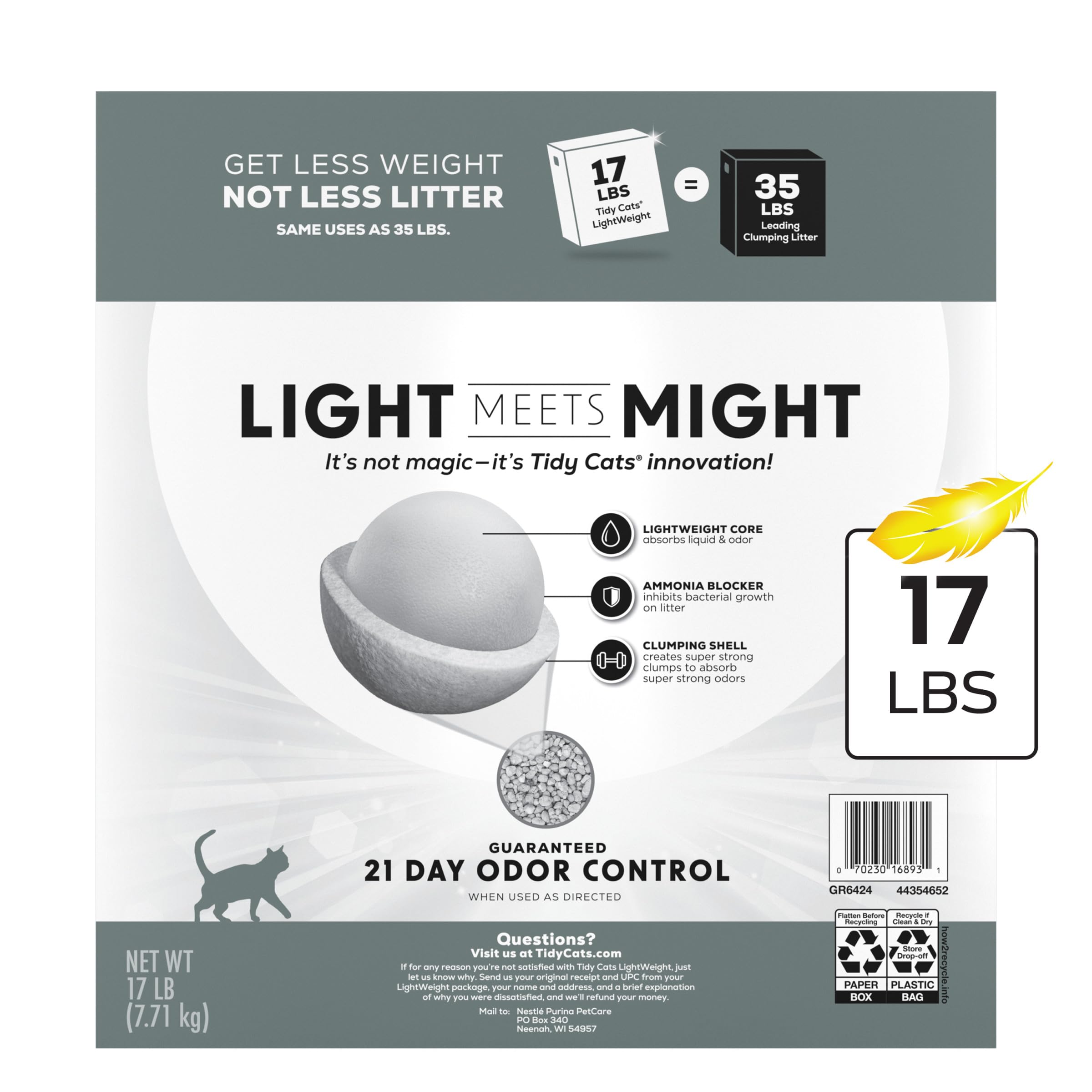 Tidy Cats-easy-scoop-litter enables quick cleanup after playtime.