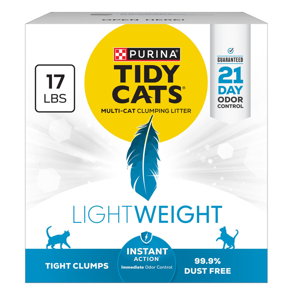 Tidy Cats LightWeight bag pour demonstrates easy handling and lighter lifting.
