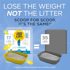 Tidy Cats LightWeight dust-free closeup highlights minimal mess during scooping.