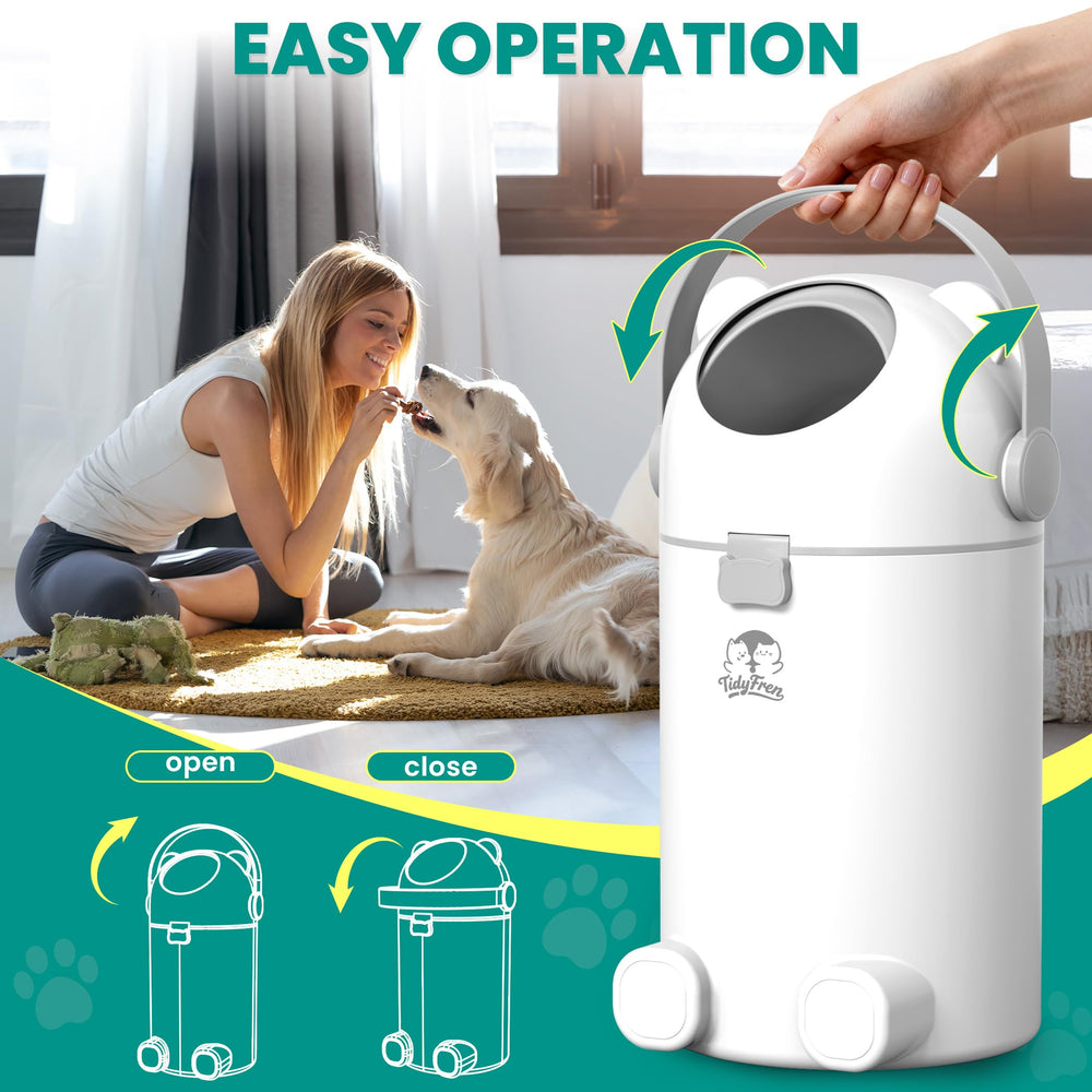 TidyFren waste station indoor use setup for pet waste disposal.