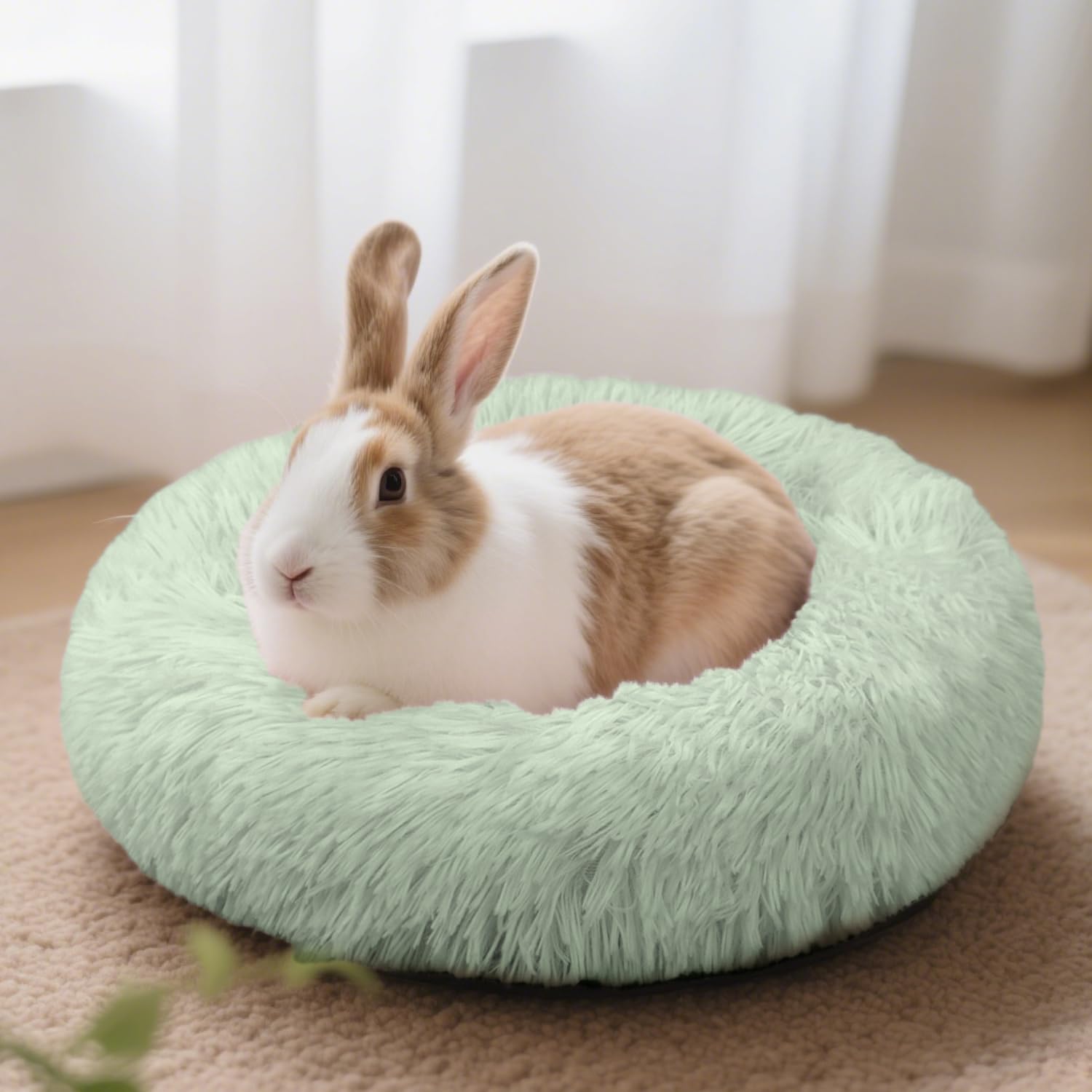 Tierecare Bunny Bed washable fabric makes quick cleanups easy.