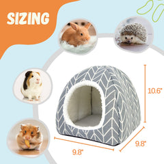 Tierecare dwarf rabbit house cave provides a secure resting space with plush interior.
