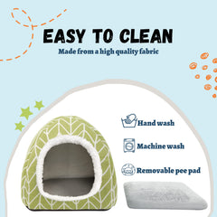 Tierecare ferret cozy hideaway bed supports naps with a non-slip bottom.