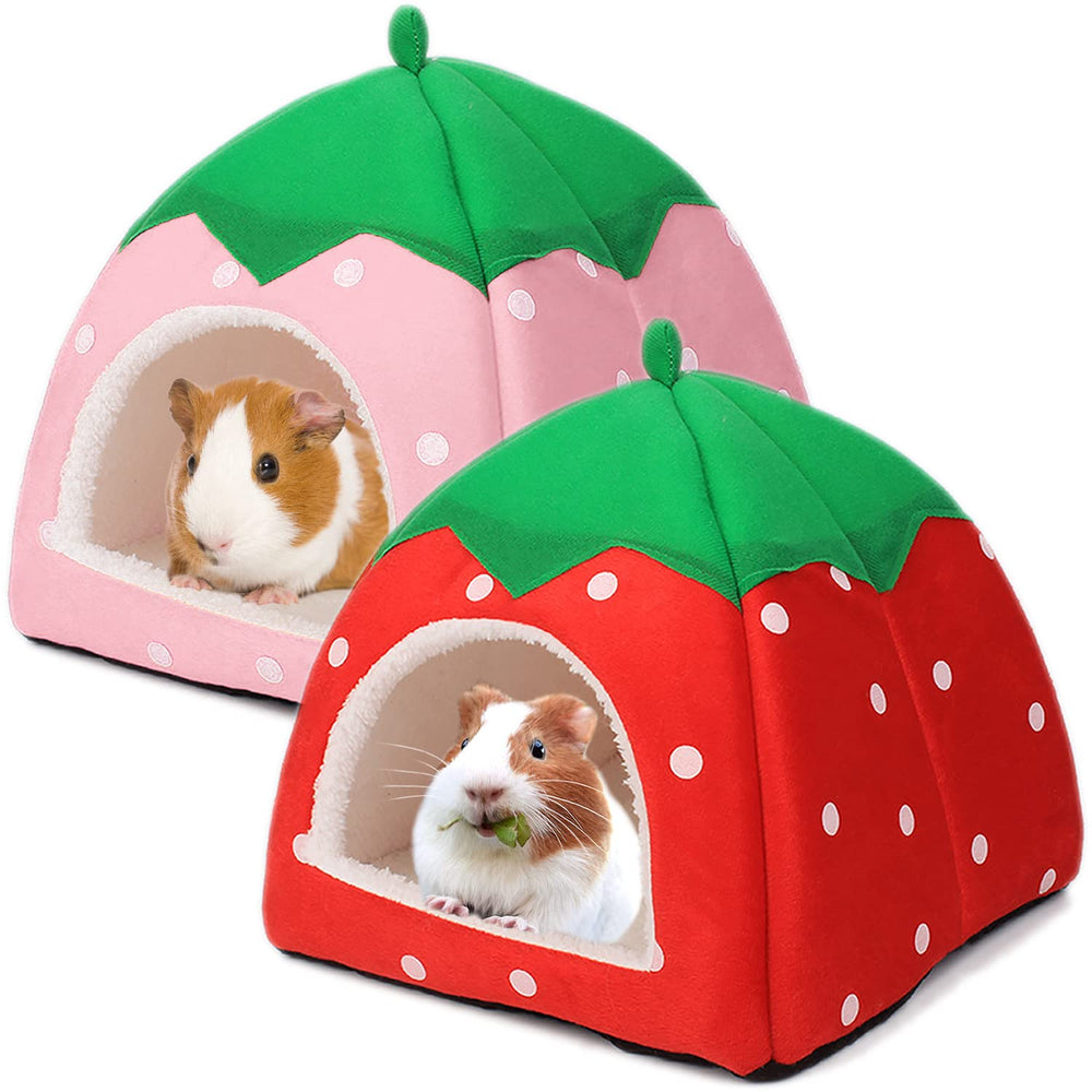 Tierecare two-pack guinea pig hideouts offer plush comfort for cozy naps.