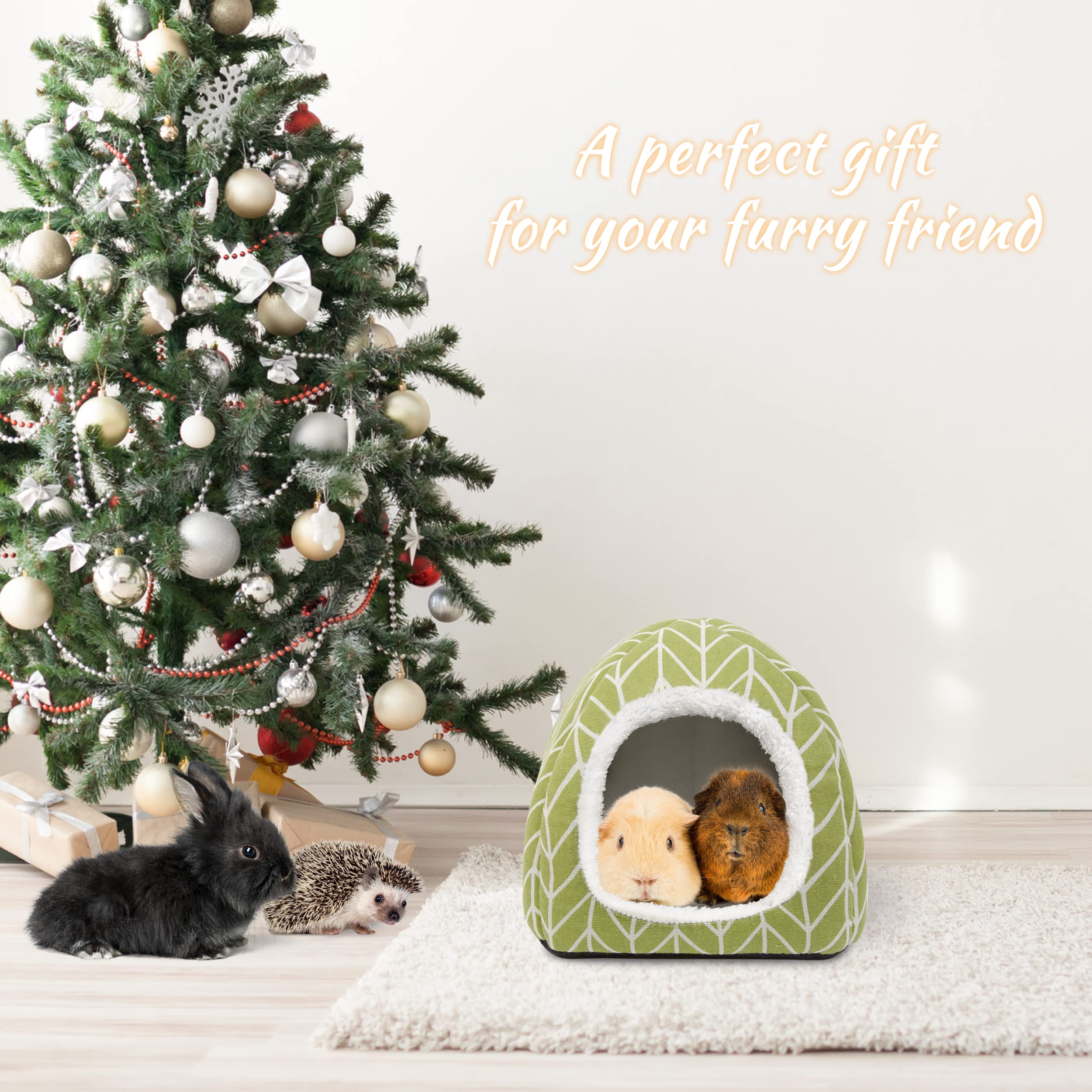 Tierecare 9.8x9.8x10.6-inch hideout bed fits snugly in cages.