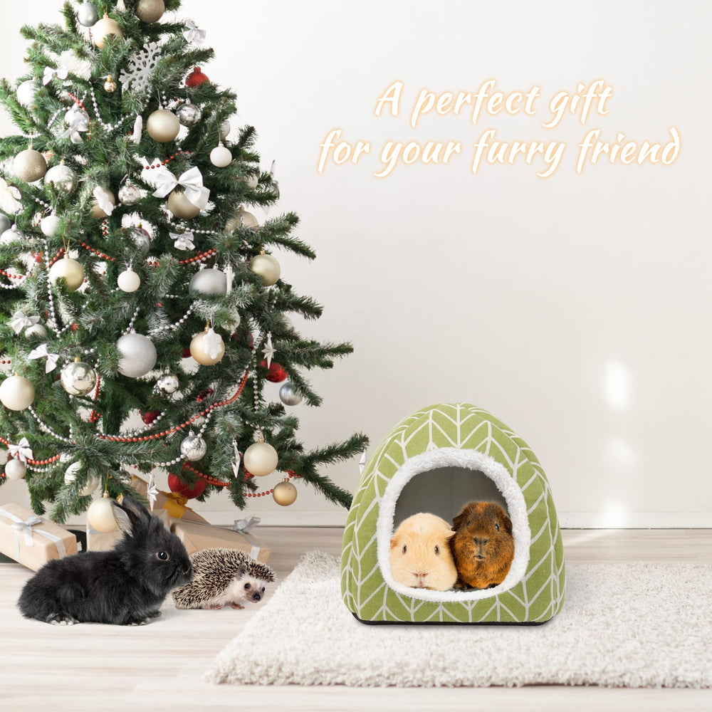 Tierecare 9.8x9.8x10.6-inch hideout bed fits snugly in cages.