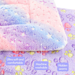 Tierecare machine-washable plush blanket stays fluffy after washing.