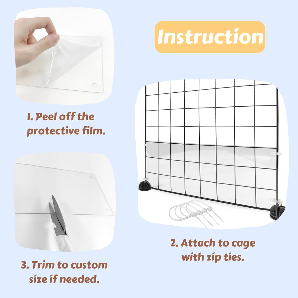 Tierecare durable, transparent PVC liner stays flexible for simple shaping.
