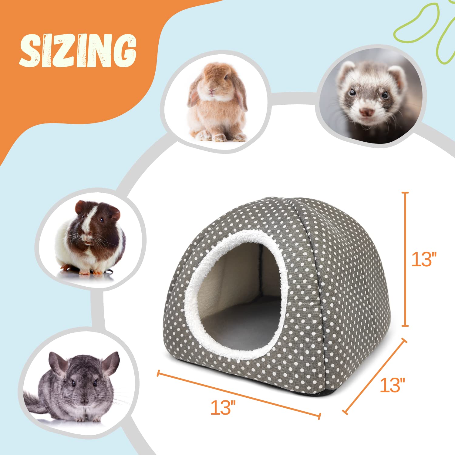 TiereCare Rabbit Hideout removable pee pad inside helps keep the space clean.