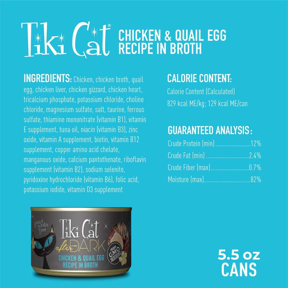 Tiki Cat After Dark chicken broth close-up highlighting moisture and aroma.