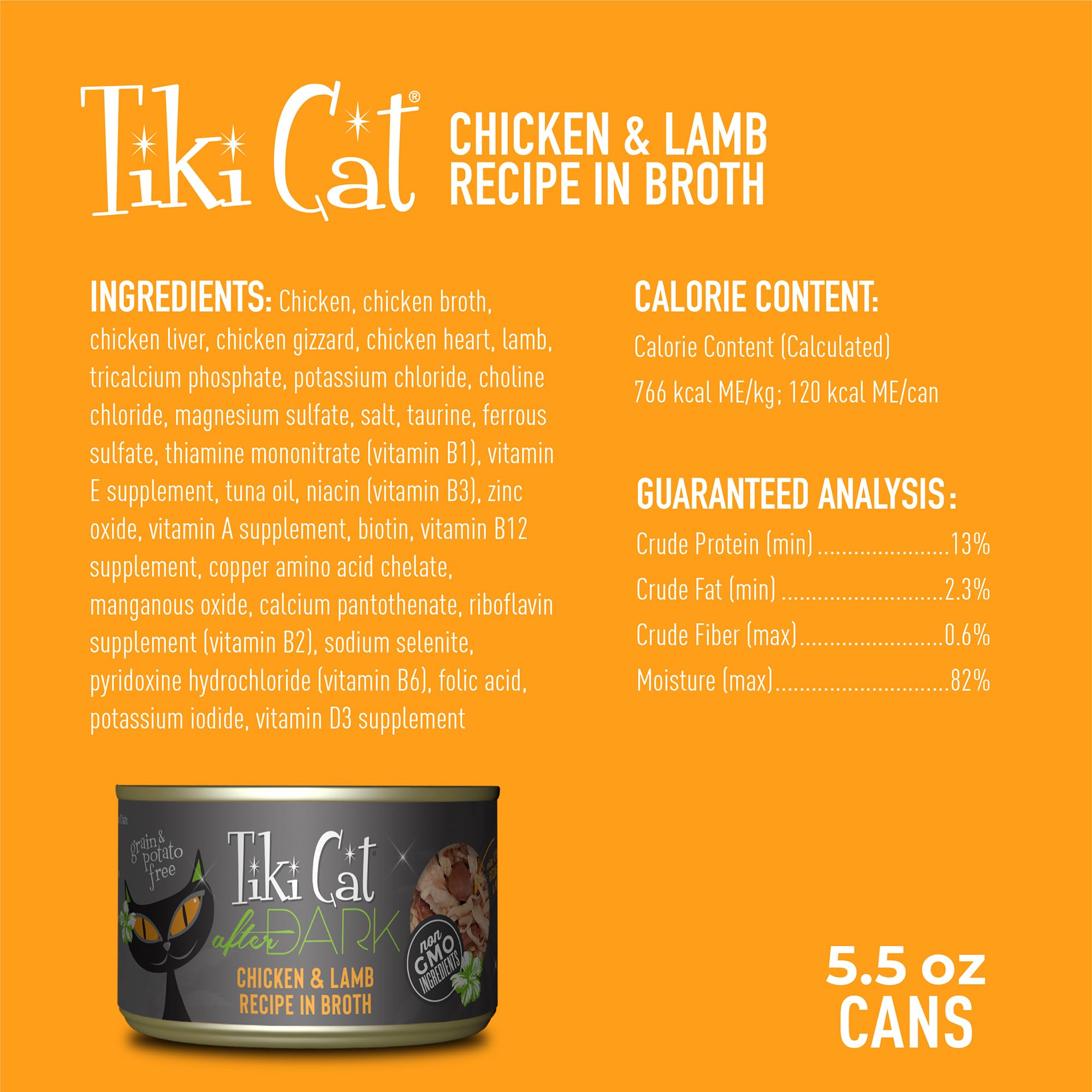 Tiki Cat After Dark organ-meat mix close-up featuring liver, gizzards and heart for flavor