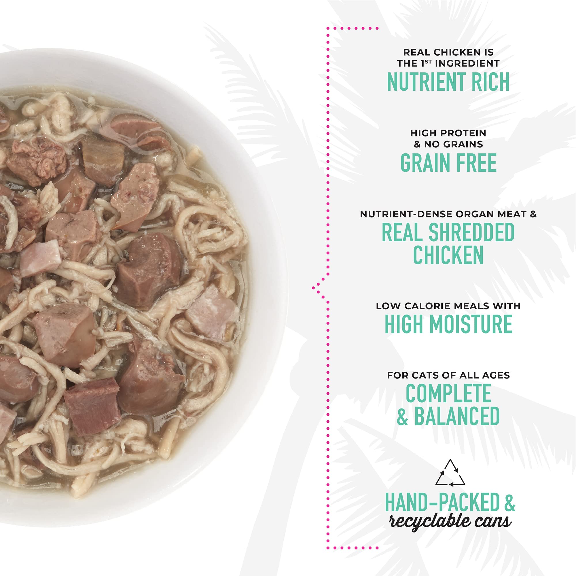 Tiki Cat After Dark grain-free formula details for carnivore-inspired meals.