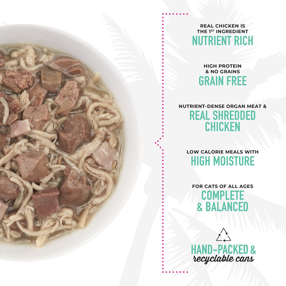 Tiki Cat After Dark grain-free formula details for carnivore-inspired meals.