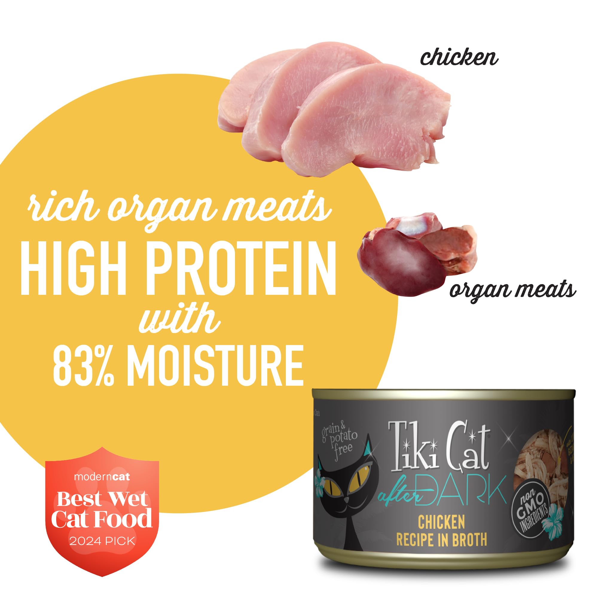 Tiki Cat After Dark organ meat pieces—nutrient-dense bites for complete meals.