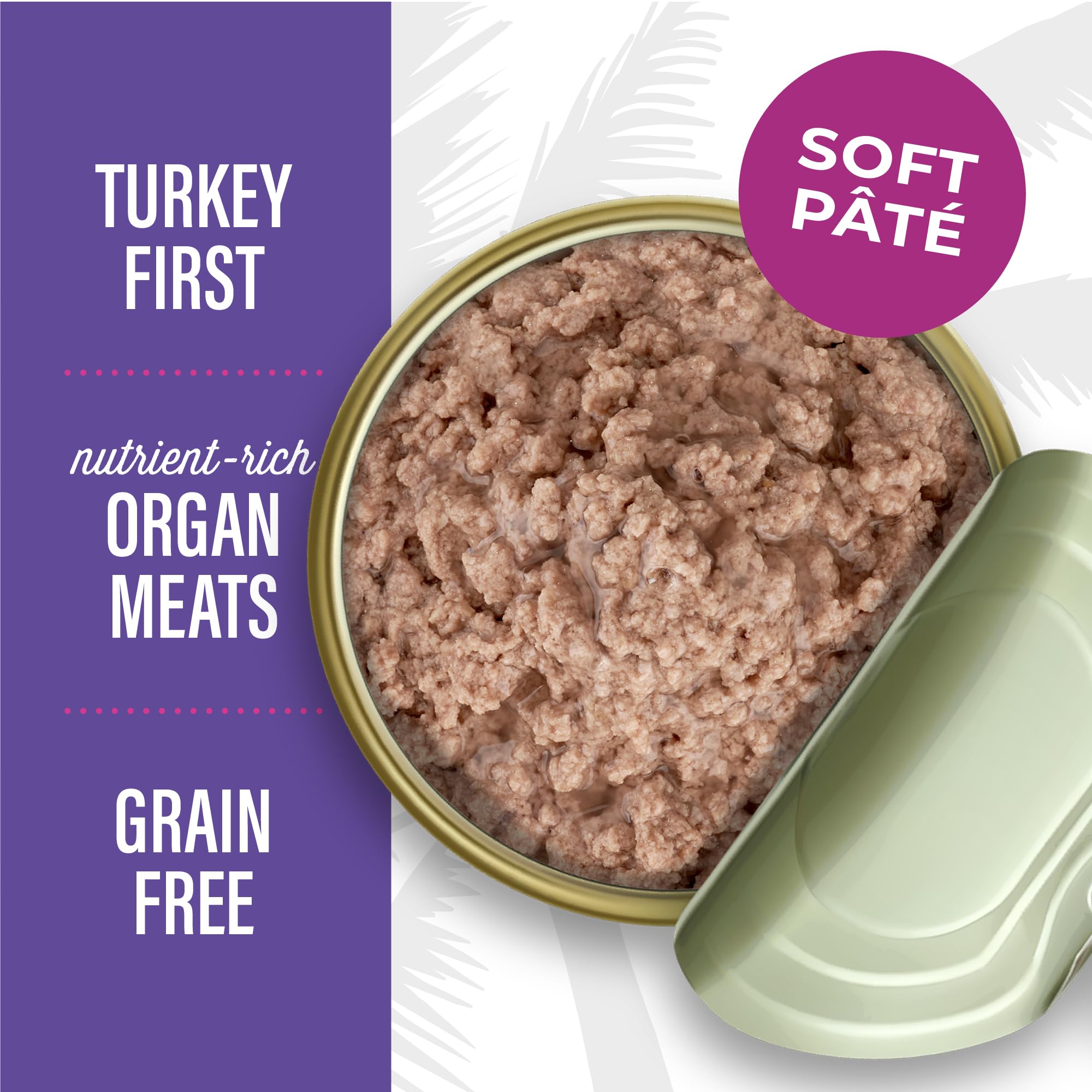 Tiki Cat After Dark can label close-up communicates premium grain-free formula