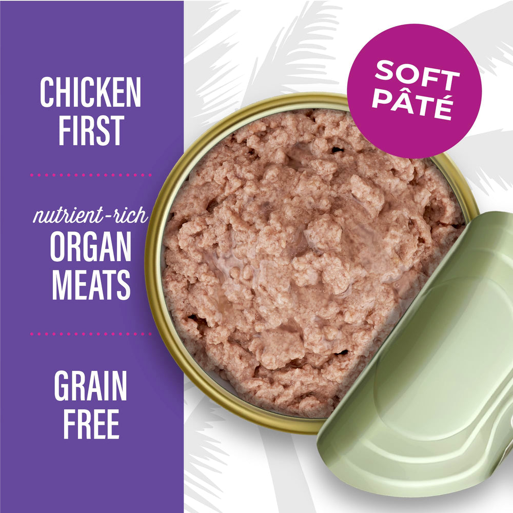 Tiki Cat After Dark Pate is grain-free, supporting protein-focused nutrition.