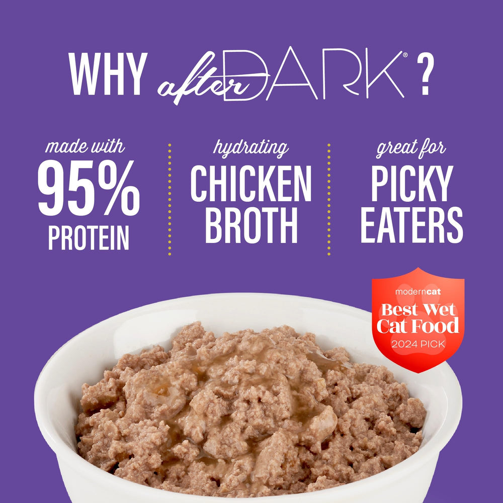 Tiki Cat After Dark pate serving bowl shot suggests complete adult cat meal.