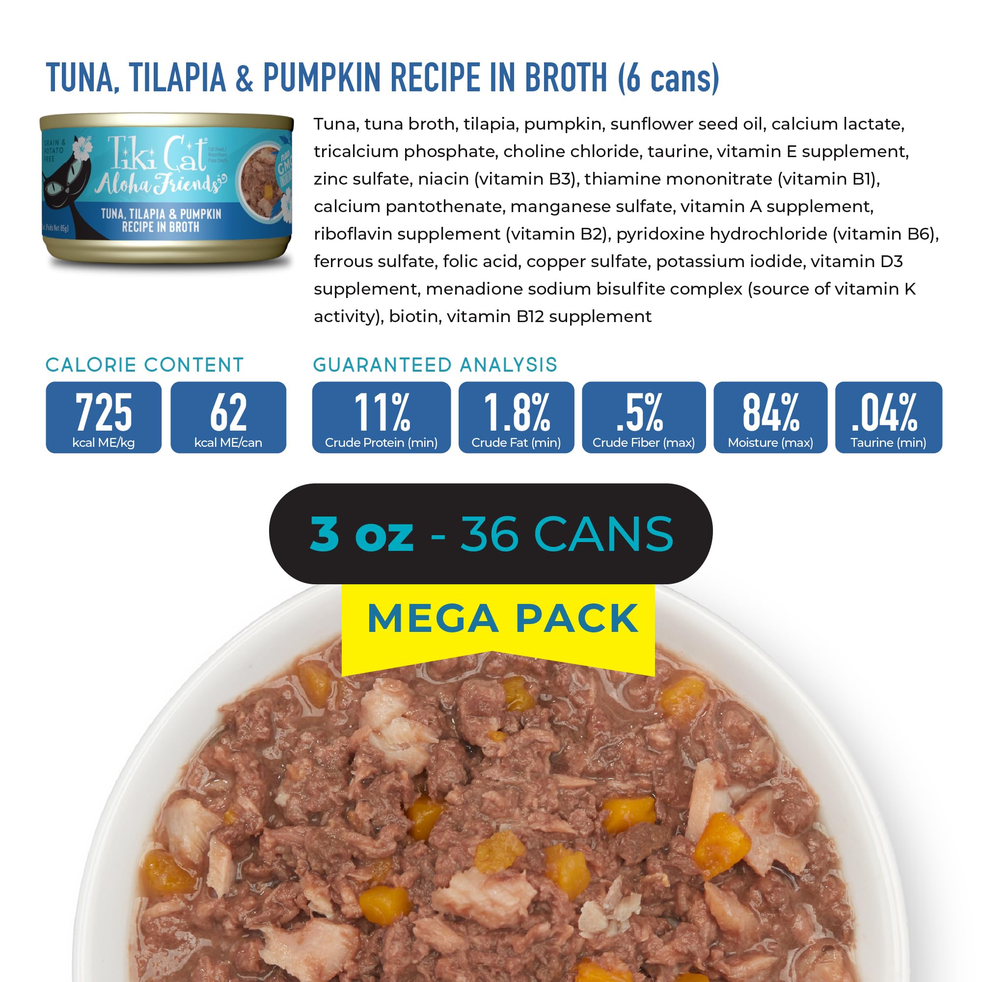 Tiki Cat Aloha Friends pumpkin hydration supports moisture-rich meals