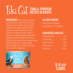 Tiki Cat Aloha Friends tuna-pumpkin serving bowl highlighting moisture and flavor.