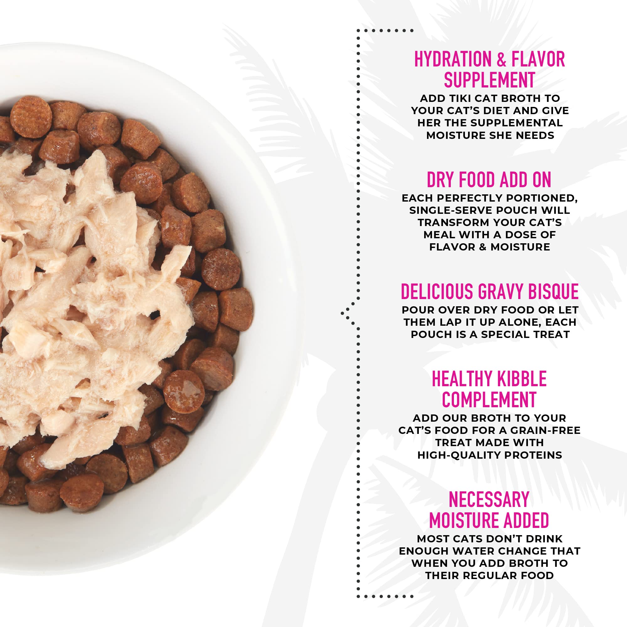 Savory gravy bisque tops dry kibble for tastier texture.