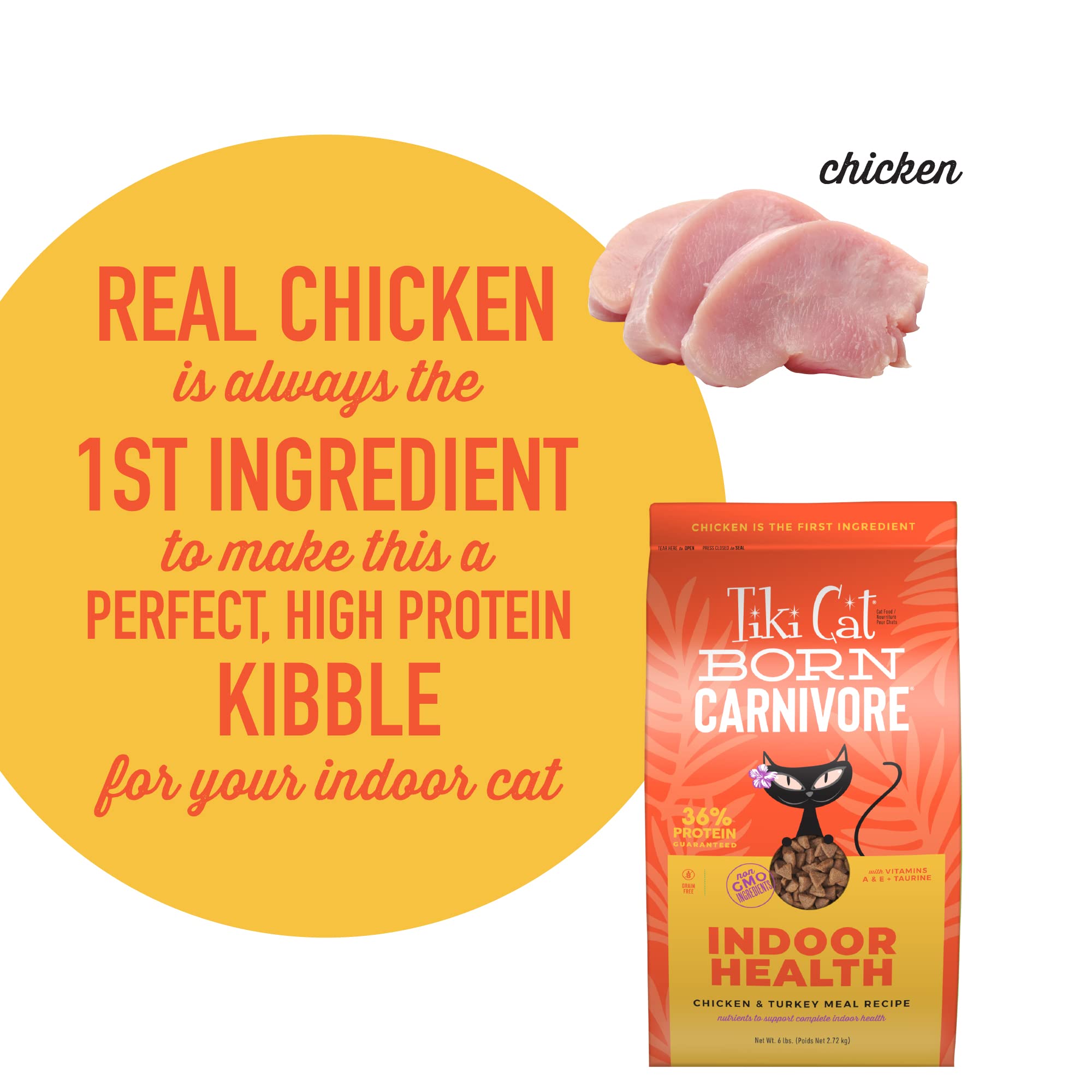Pumpkin fiber visual from Tiki Cat Born Carnivore Indoor Health for gentle digestion