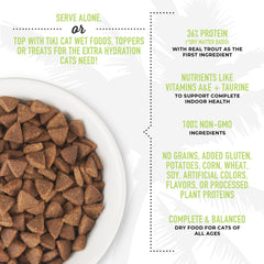 Balanced omega-3 and omega-6 in Tiki Cat Born Carnivore Indoor Health