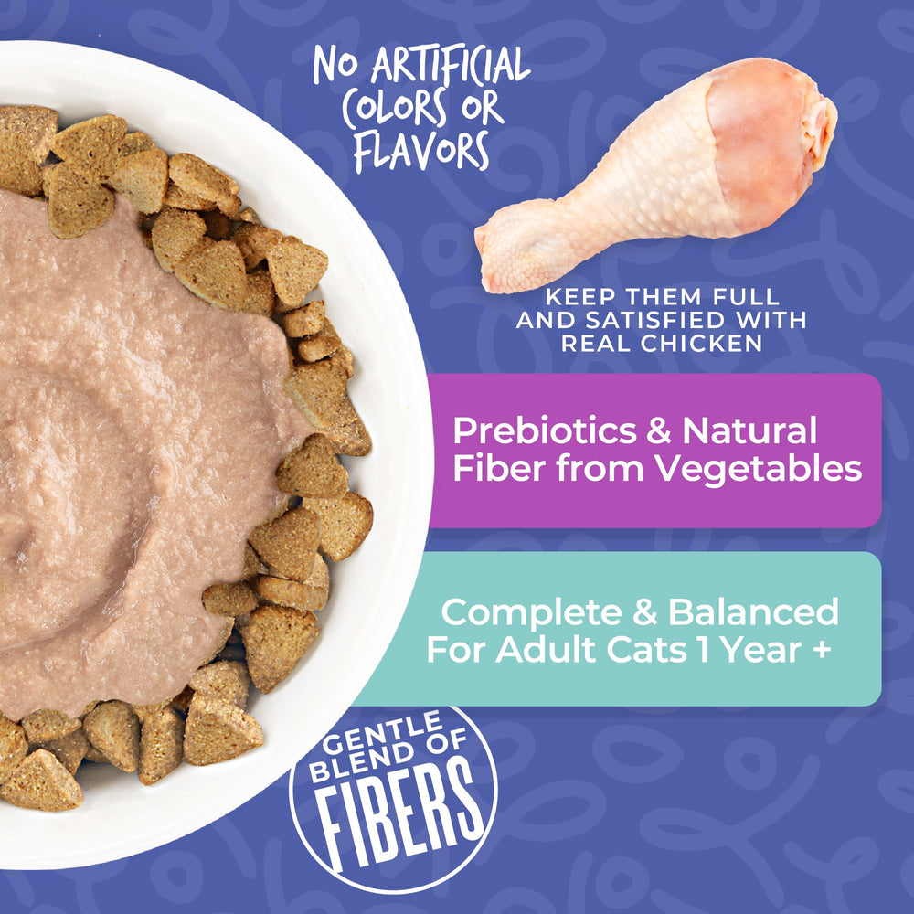 Natural prebiotics and vegetable fibers in Tiki Cat Born Carnivore formula
