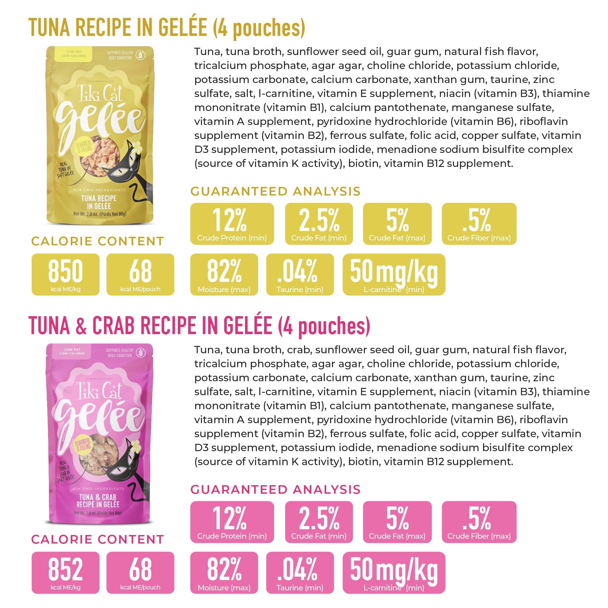 Tiki Cat Gelee shrimp flavor soft gelee pouch delivering protein